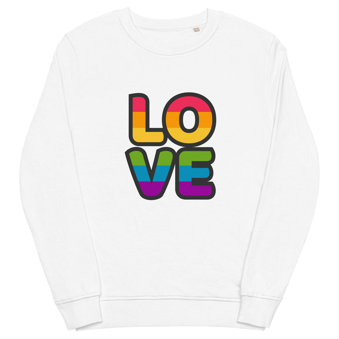 Rainbow Love Organic Sweatshirt Sweatshirts SOL's The Rainbow Stores