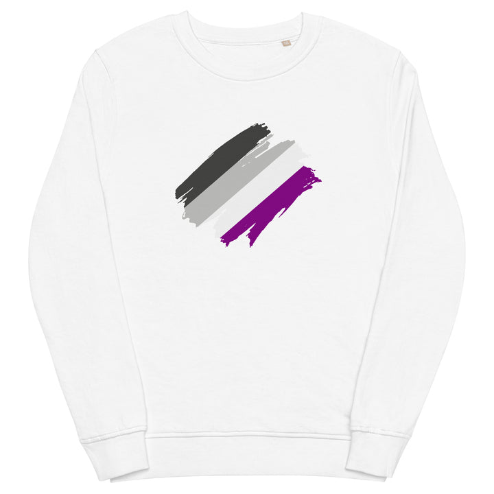 Asexual Pride Brush Strokes Organic Sweatshirt Sweatshirts SOL's The Rainbow Stores