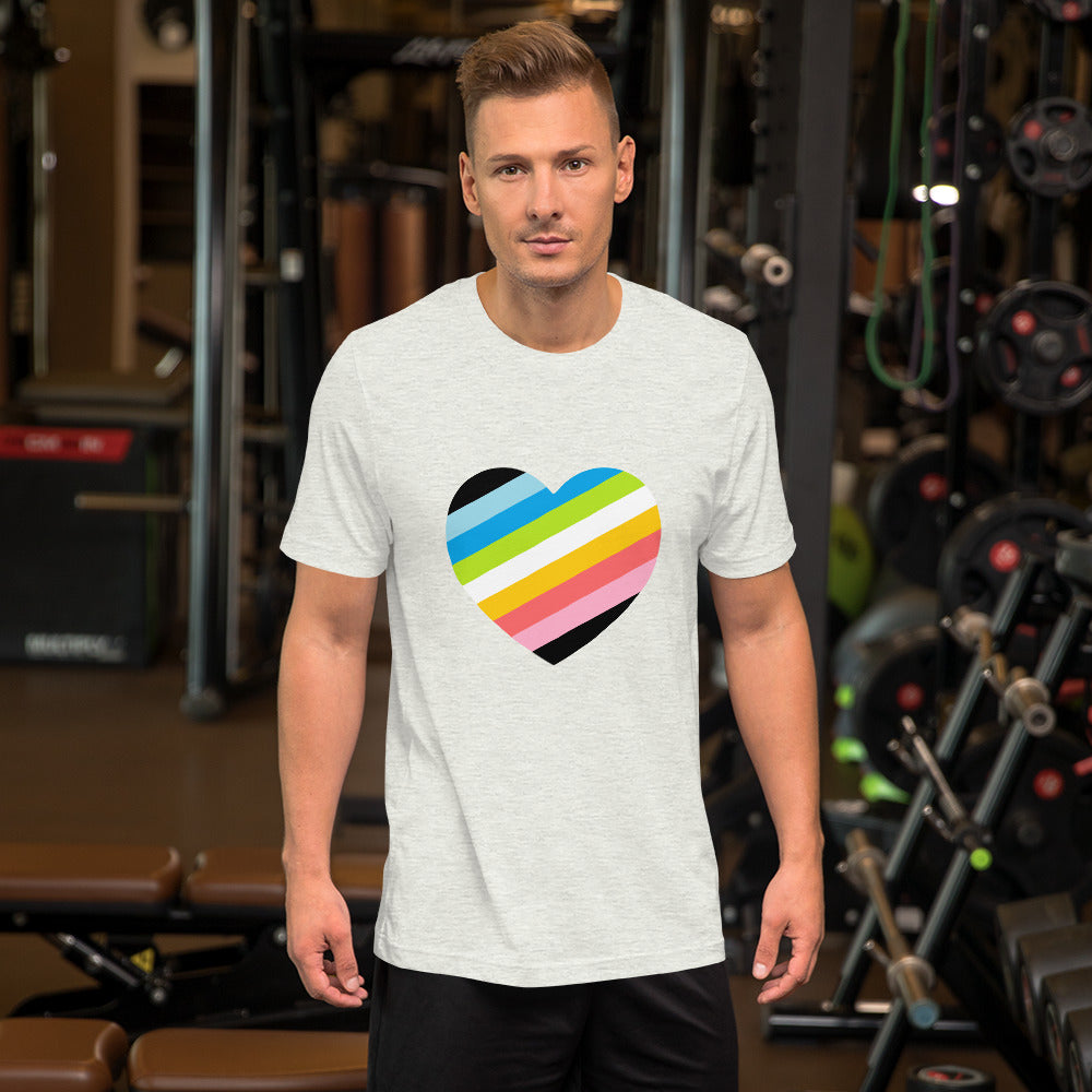 Queer Pride Flag Heart T-Shirt T-shirts The Rainbow Stores