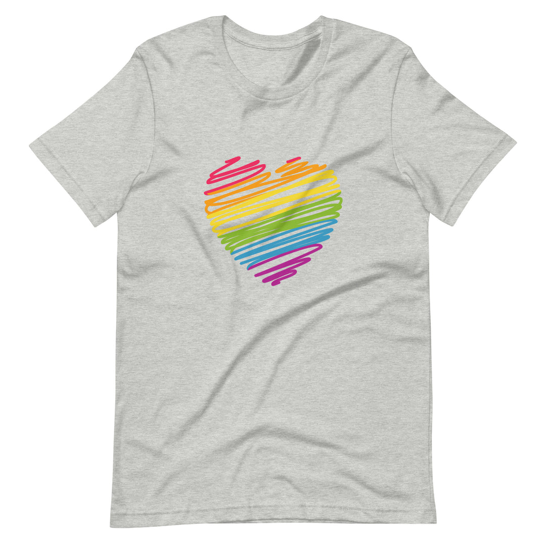 Rainbow Scribble Heart T-Shirt T-shirts The Rainbow Stores