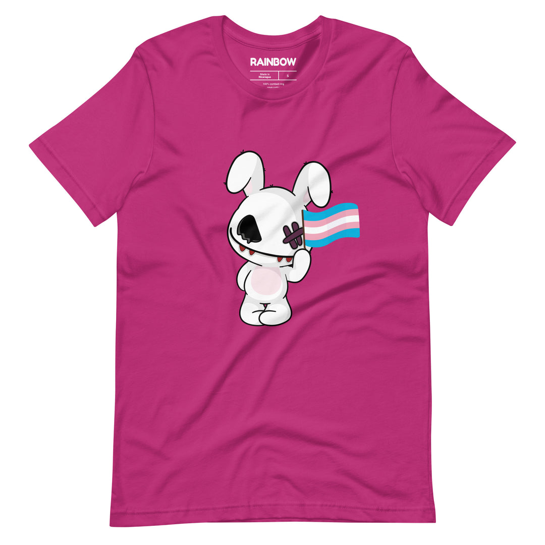 Deadly Bunny Trans Pride T-Shirt T-shirts The Rainbow Stores