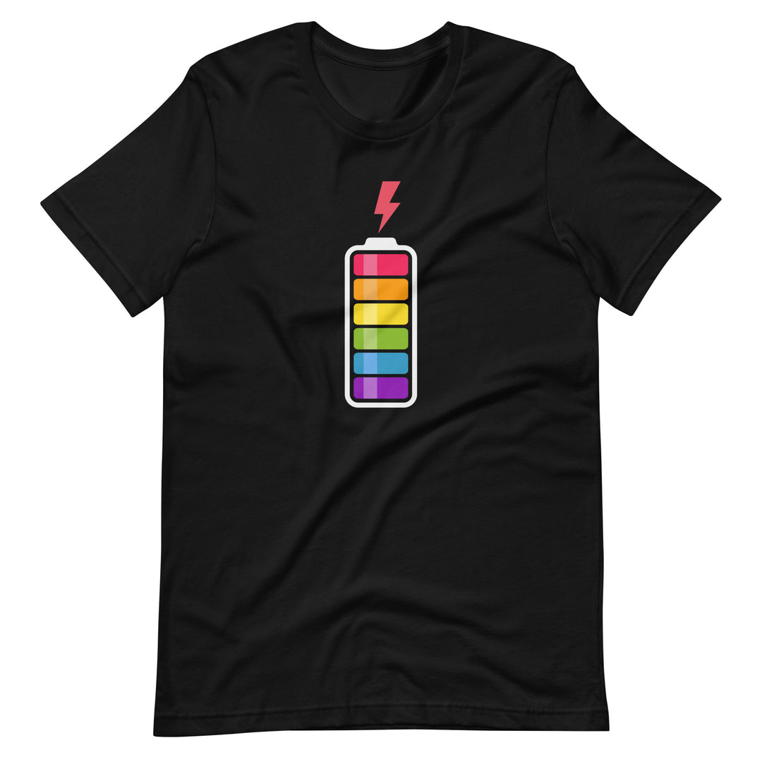 Rainbow Battery Fully Charged T-Shirt T-shirts The Rainbow Stores