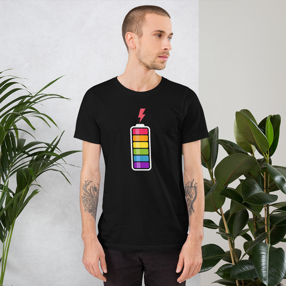 Rainbow Battery Fully Charged T-Shirt T-shirts The Rainbow Stores