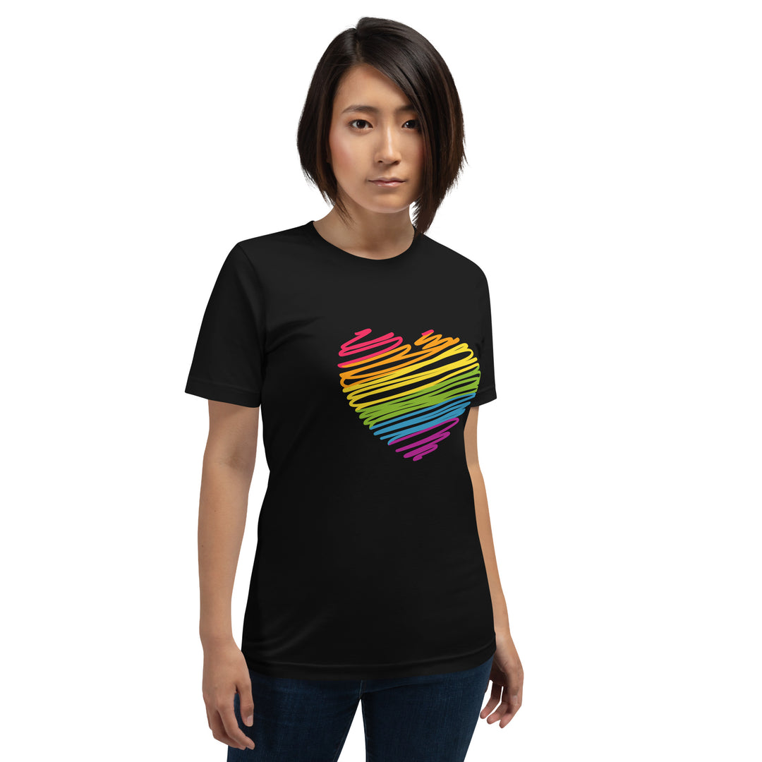 Rainbow Scribble Heart T-Shirt T-shirts The Rainbow Stores