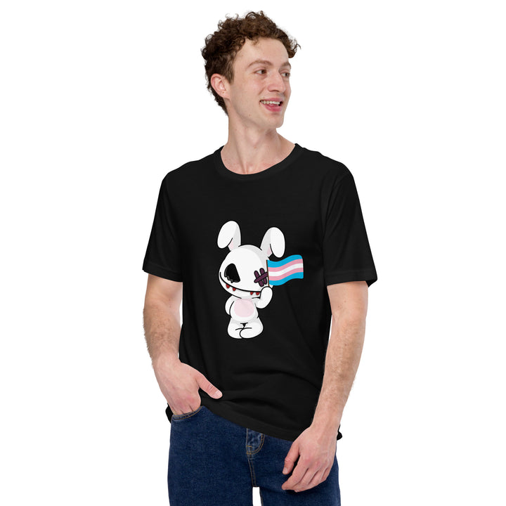 Deadly Bunny Trans Pride T-Shirt T-shirts The Rainbow Stores