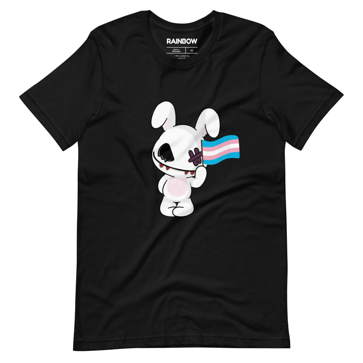 Deadly Bunny Trans Pride T-Shirt T-shirts The Rainbow Stores