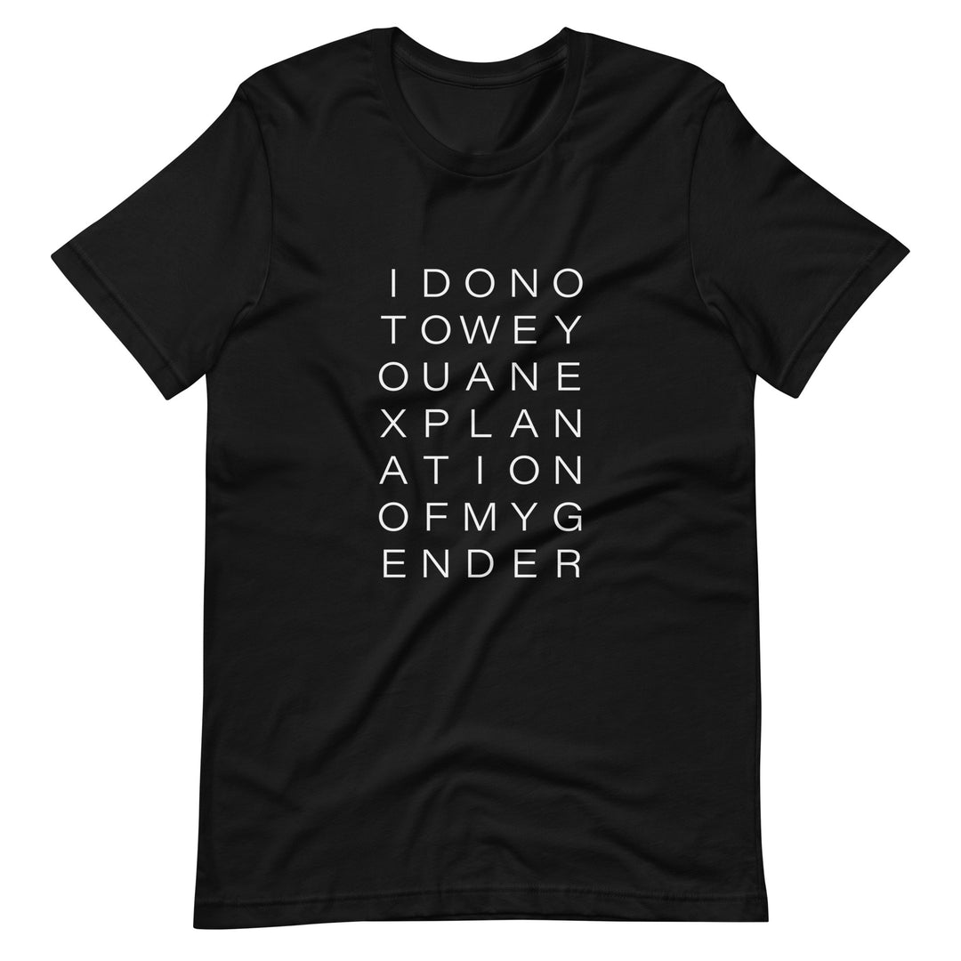 I Do Not Owe You An Explanation Of My Gender T-Shirt T-shirts The Rainbow Stores