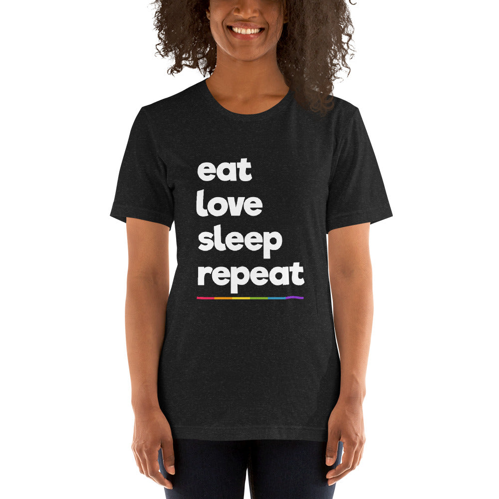 Eat Love Sleep Repeat T-Shirt T-shirts The Rainbow Stores