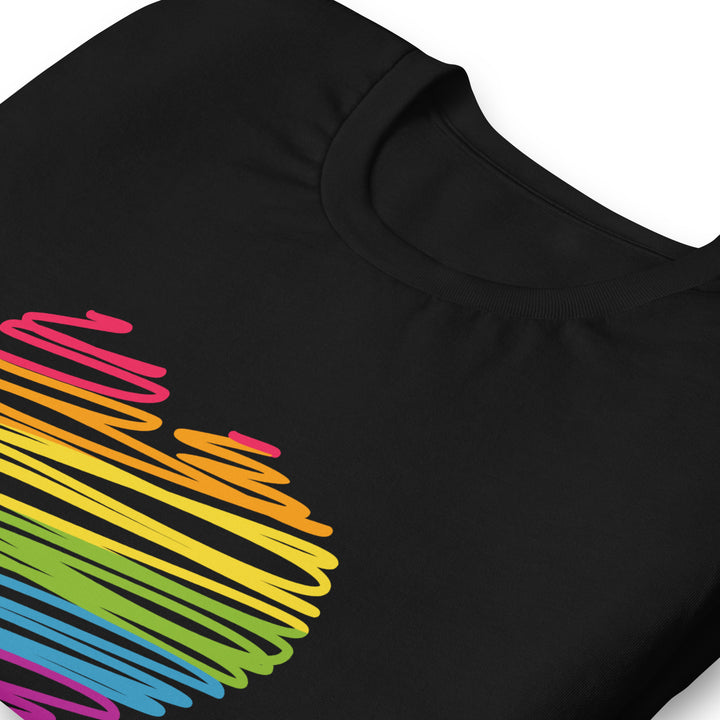 Rainbow Scribble Heart T-Shirt T-shirts The Rainbow Stores