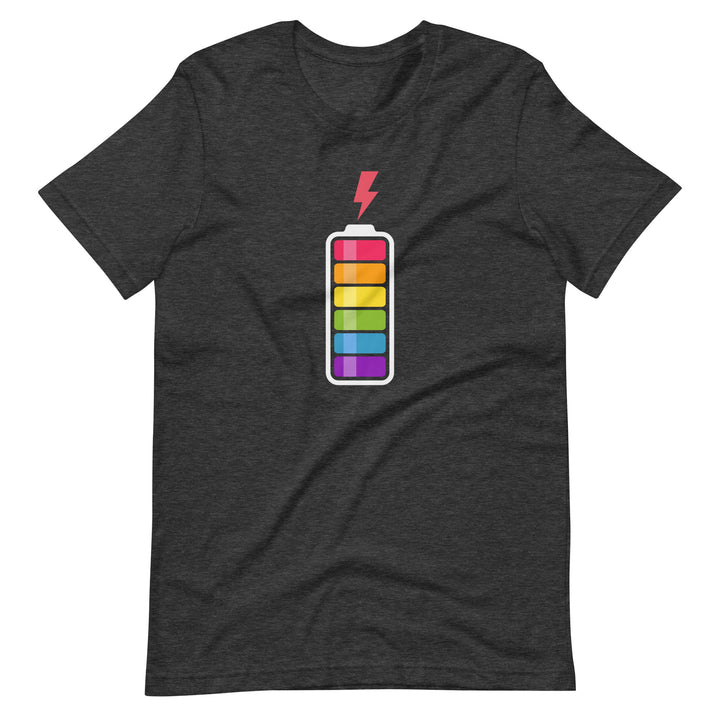 Rainbow Battery Fully Charged T-Shirt T-shirts The Rainbow Stores