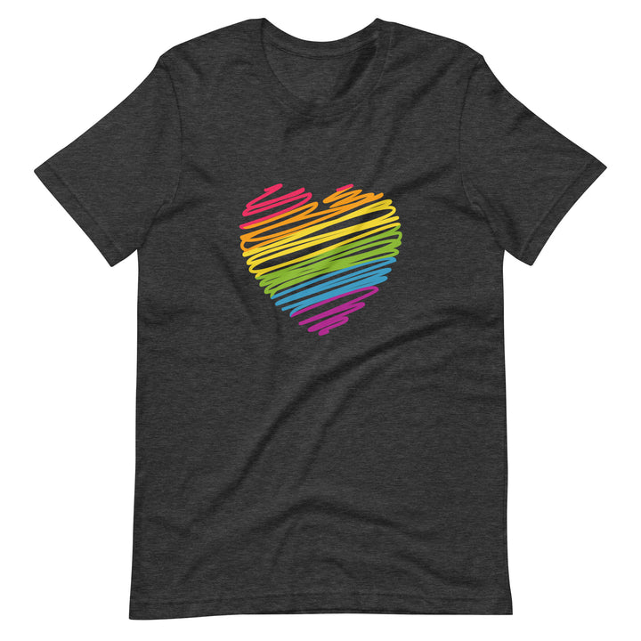 Rainbow Scribble Heart T-Shirt T-shirts The Rainbow Stores