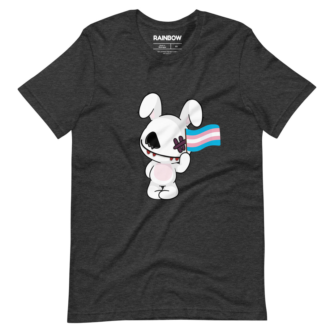 Deadly Bunny Trans Pride T-Shirt T-shirts The Rainbow Stores