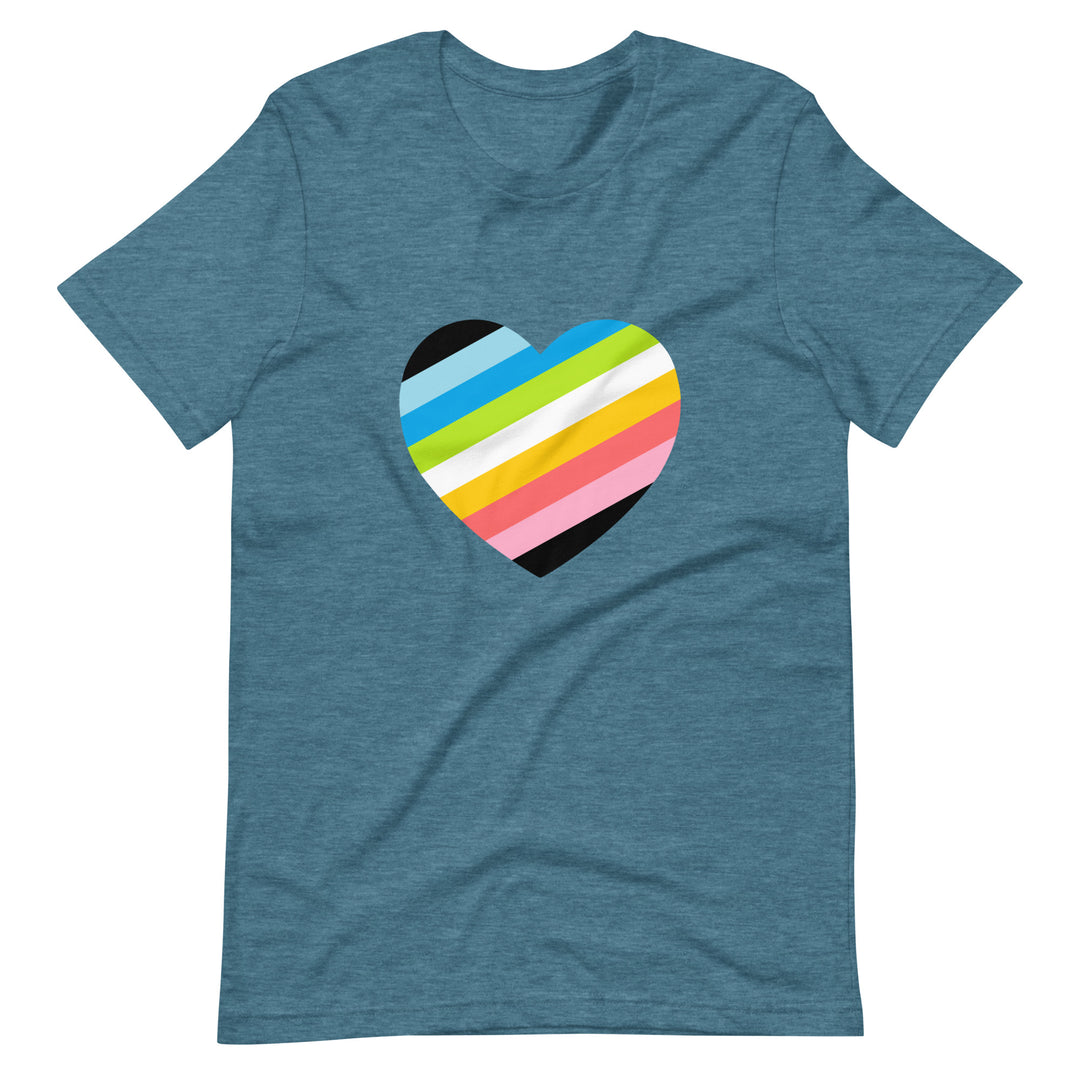 Queer Pride Flag Heart T-Shirt T-shirts The Rainbow Stores