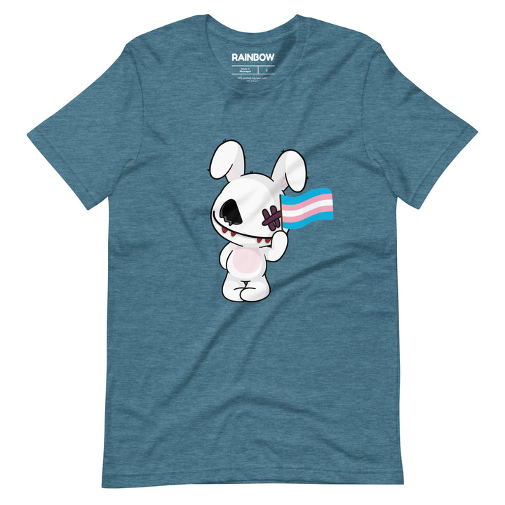 Deadly Bunny Trans Pride T-Shirt T-shirts The Rainbow Stores