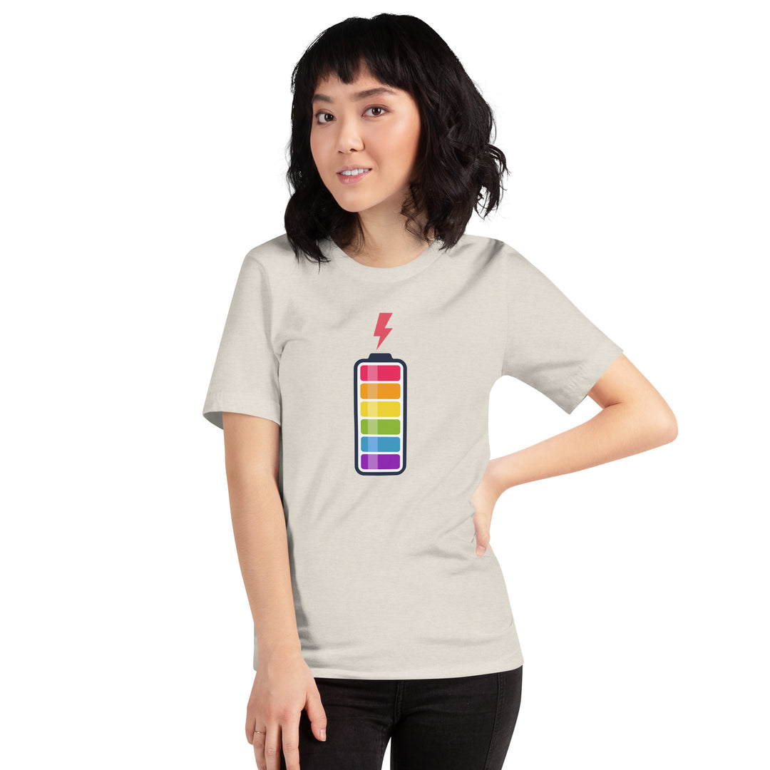 Rainbow Battery Fully Charged T-Shirt T-shirts The Rainbow Stores