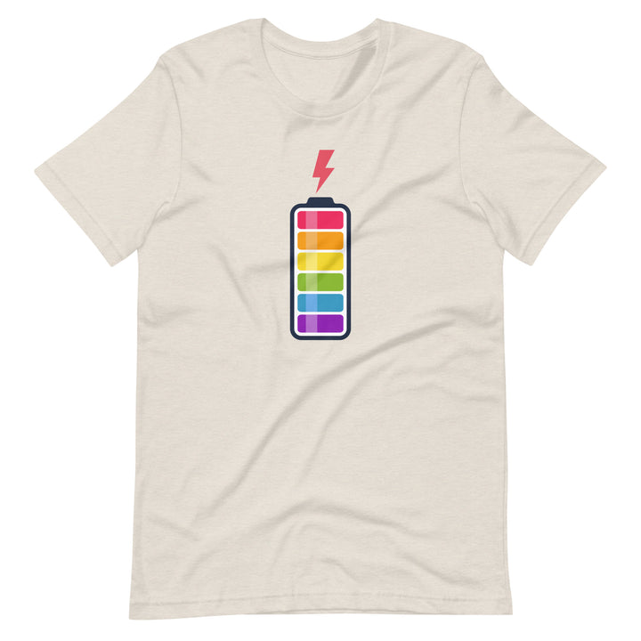 Rainbow Battery Fully Charged T-Shirt T-shirts The Rainbow Stores