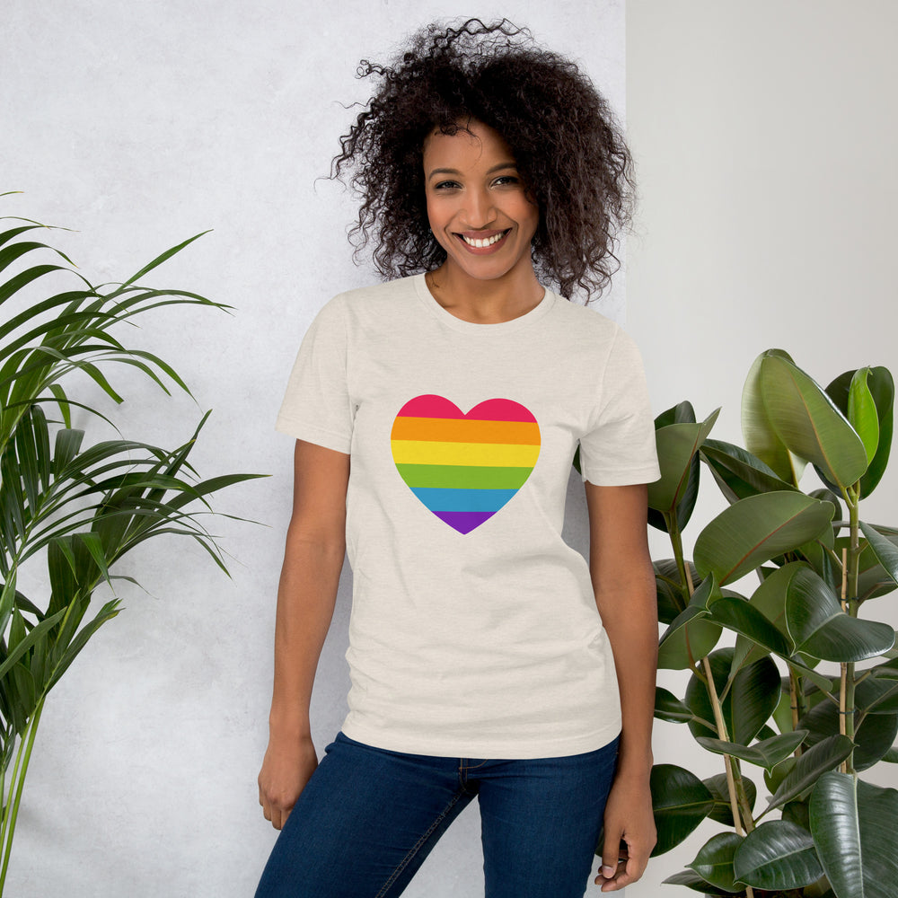 Rainbow Pride Heart T-Shirt T-shirts The Rainbow Stores