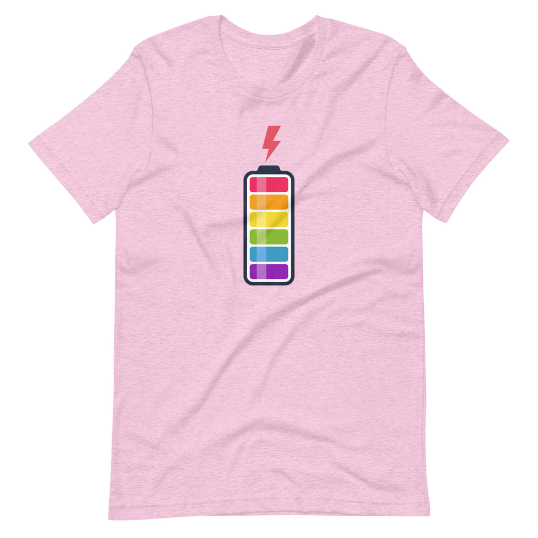 Rainbow Battery Fully Charged T-Shirt T-shirts The Rainbow Stores