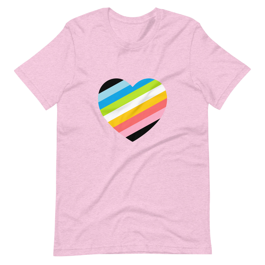 Queer Pride Flag Heart T-Shirt T-shirts The Rainbow Stores