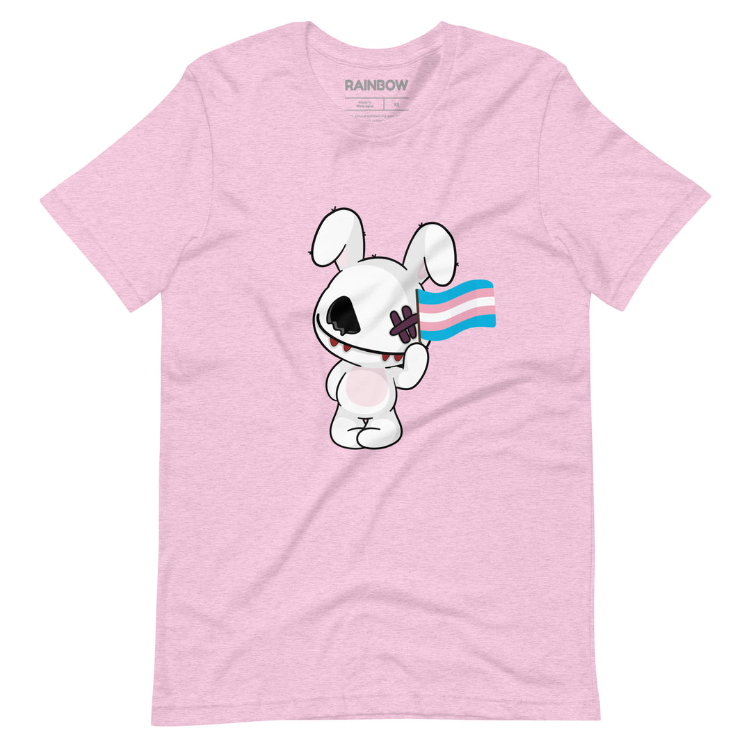 Deadly Bunny Trans Pride T-Shirt T-shirts The Rainbow Stores