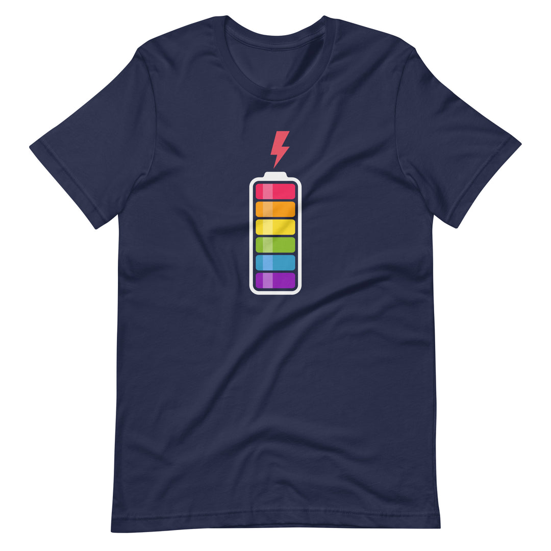 Rainbow Battery Fully Charged T-Shirt T-shirts The Rainbow Stores