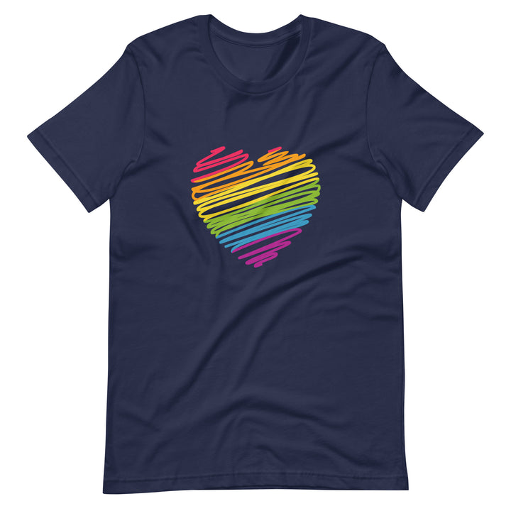 Rainbow Scribble Heart T-Shirt T-shirts The Rainbow Stores