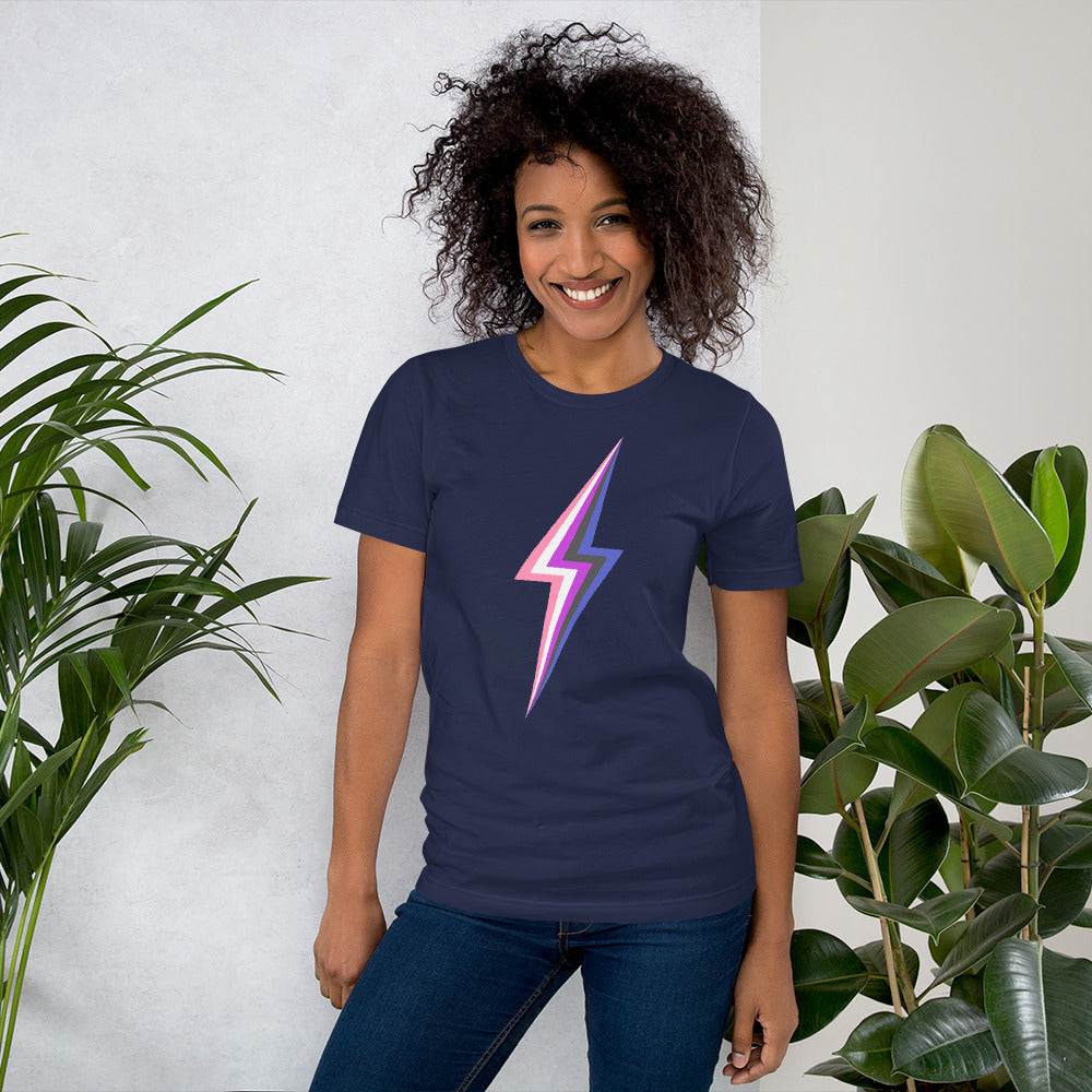 Gender-Fluid Lightning T-Shirt T-shirts The Rainbow Stores