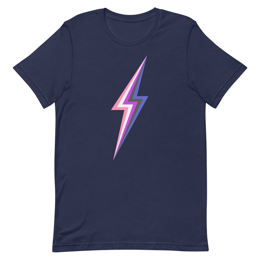 Gender-Fluid Lightning T-Shirt T-shirts The Rainbow Stores