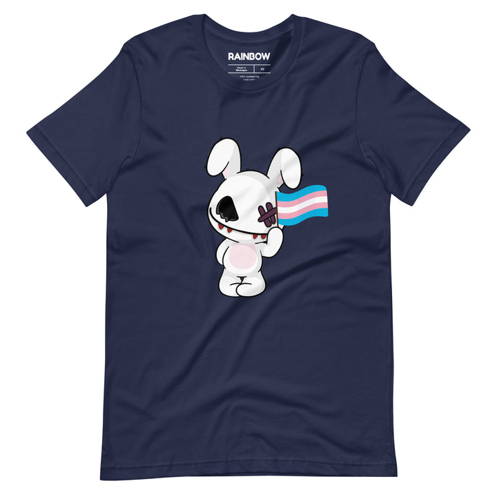 Deadly Bunny Trans Pride T-Shirt T-shirts The Rainbow Stores