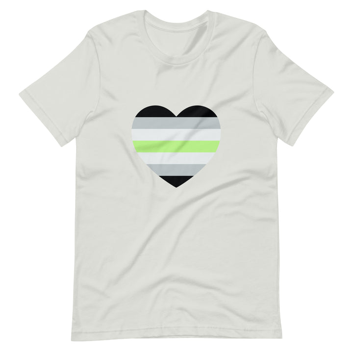 Agender Pride Heart T-Shirt T-shirts The Rainbow Stores