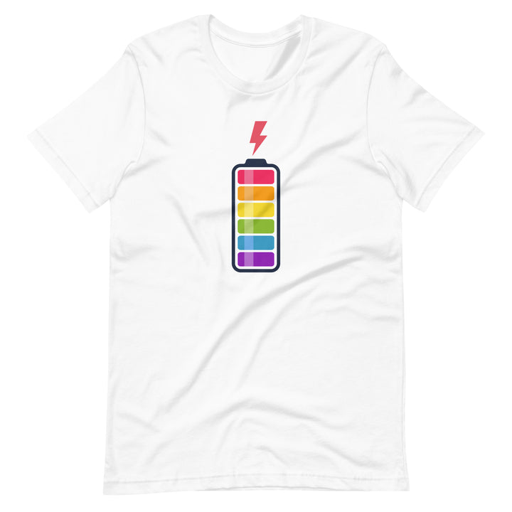 Rainbow Battery Fully Charged T-Shirt T-shirts The Rainbow Stores