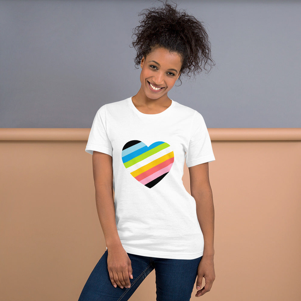 Queer Pride Flag Heart T-Shirt T-shirts The Rainbow Stores