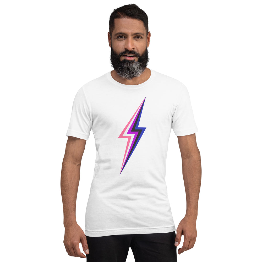 Gender-Fluid Lightning T-Shirt T-shirts The Rainbow Stores