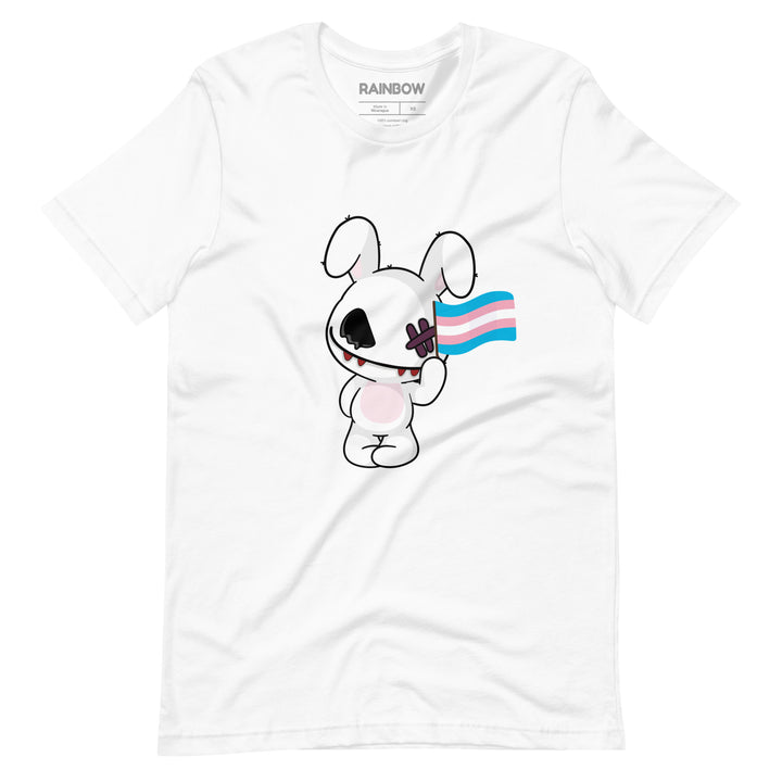 Deadly Bunny Trans Pride T-Shirt T-shirts The Rainbow Stores