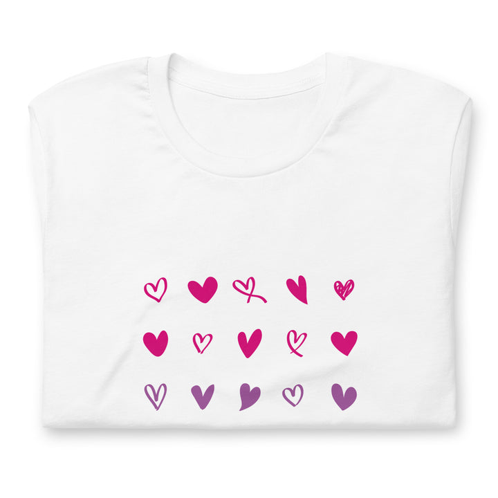 Bisexual Hearts Pride T-Shirt T-shirts The Rainbow Stores