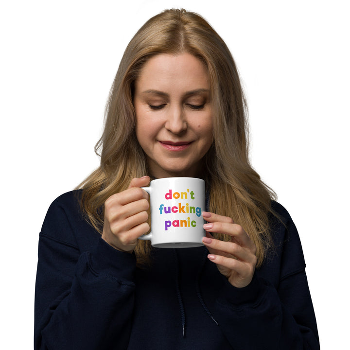 Don't Fucking Panic Mug Mugs The Rainbow Stores