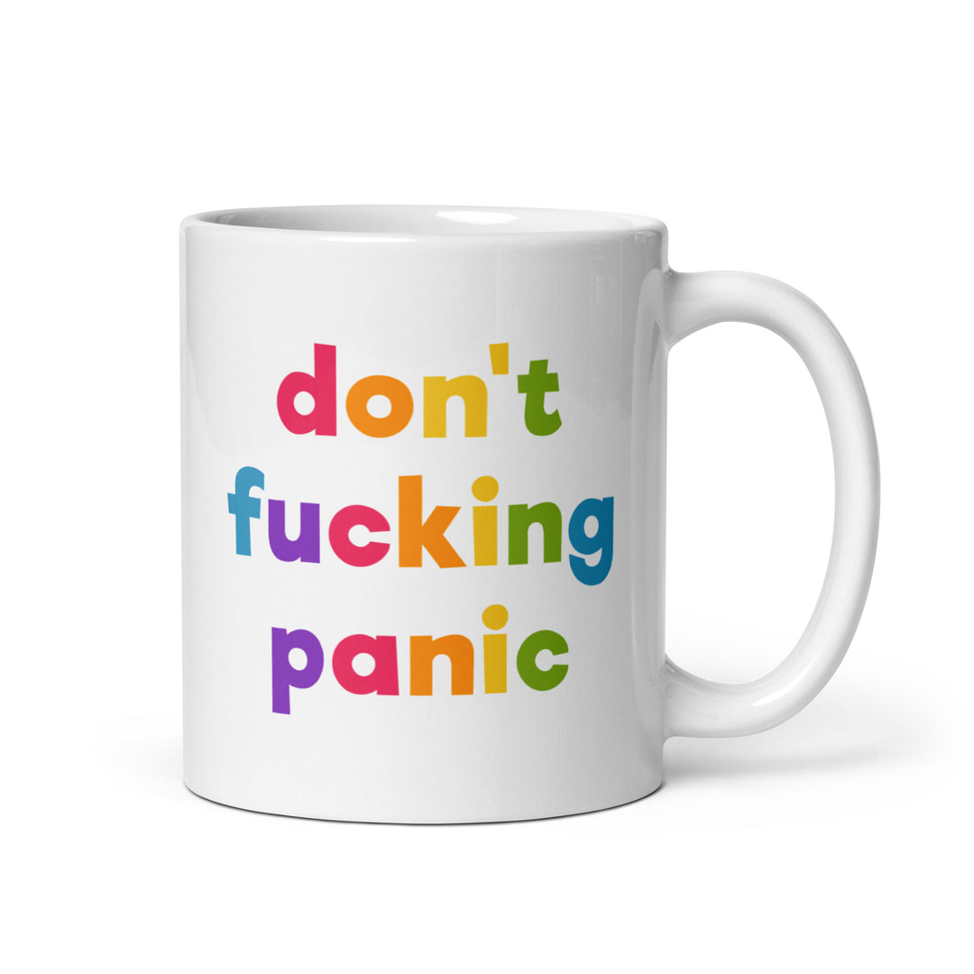 Don't Fucking Panic Mug Mugs The Rainbow Stores