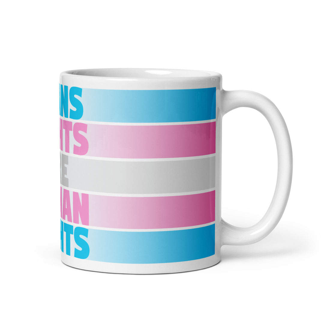 Trans Rights Are Human Rights Flag Mug Mugs The Rainbow Stores