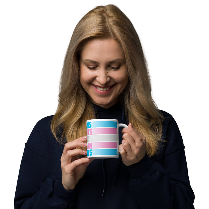 Trans Rights Are Human Rights Flag Mug Mugs The Rainbow Stores