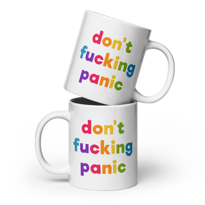 Don't Fucking Panic Mug Mugs The Rainbow Stores