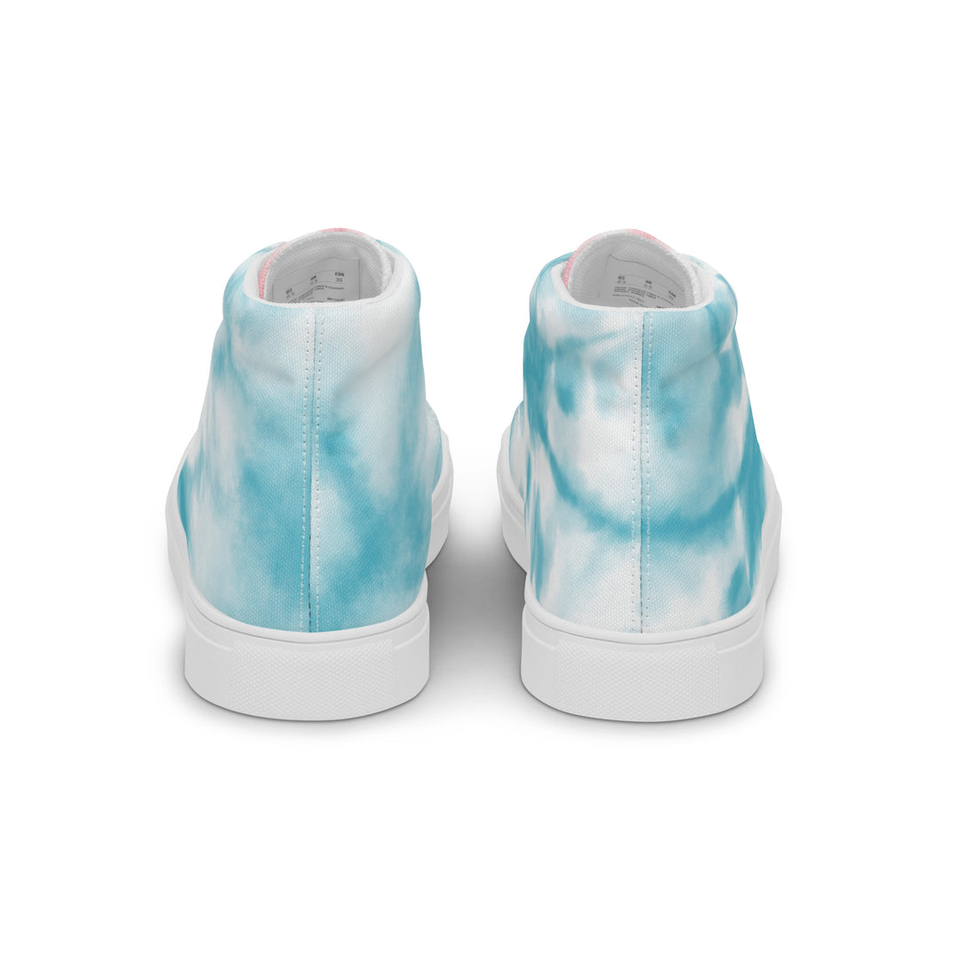 Tie Dyed Trans Pride High Top Trainers (female sizes) High Tops The Rainbow Stores