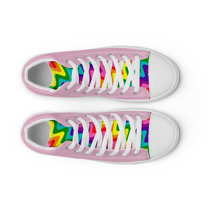 Pink and Original Pride Flag High Top Trainers (female sizes) High Tops The Rainbow Stores