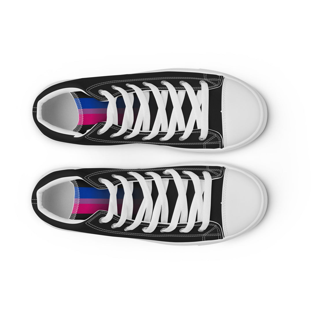 Bi Pride Black High Top Trainers (female sizes) High Tops The Rainbow Stores