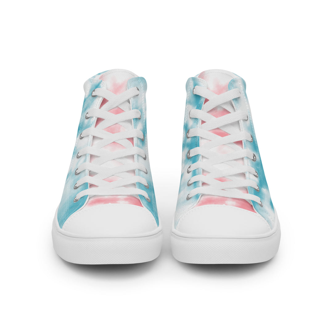 Tie Dyed Trans Pride High Top Trainers (female sizes) High Tops The Rainbow Stores