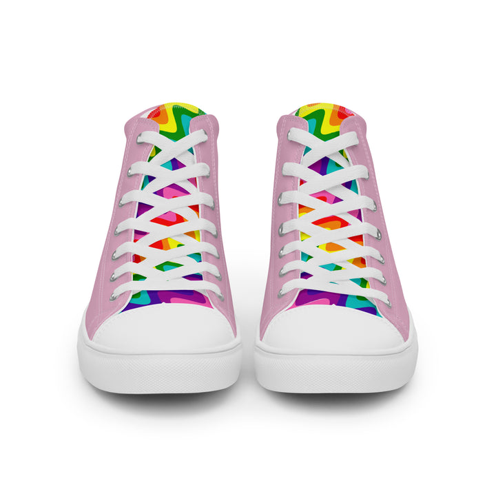 Pink and Original Pride Flag High Top Trainers (female sizes) High Tops The Rainbow Stores