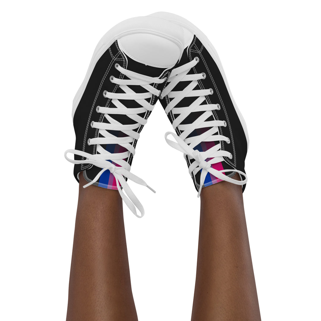 Bi Pride Black High Top Trainers (female sizes) High Tops The Rainbow Stores