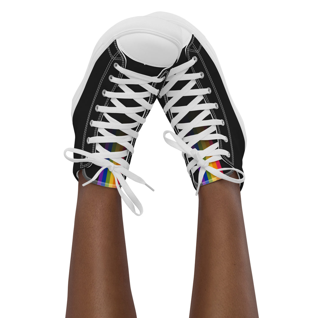 Rainbow Pride Black High Top Trainers (female sizes) High Tops The Rainbow Stores