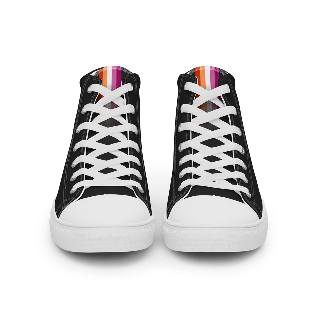 Lesbian Pride Black High Top Trainers (female sizes) High Tops The Rainbow Stores