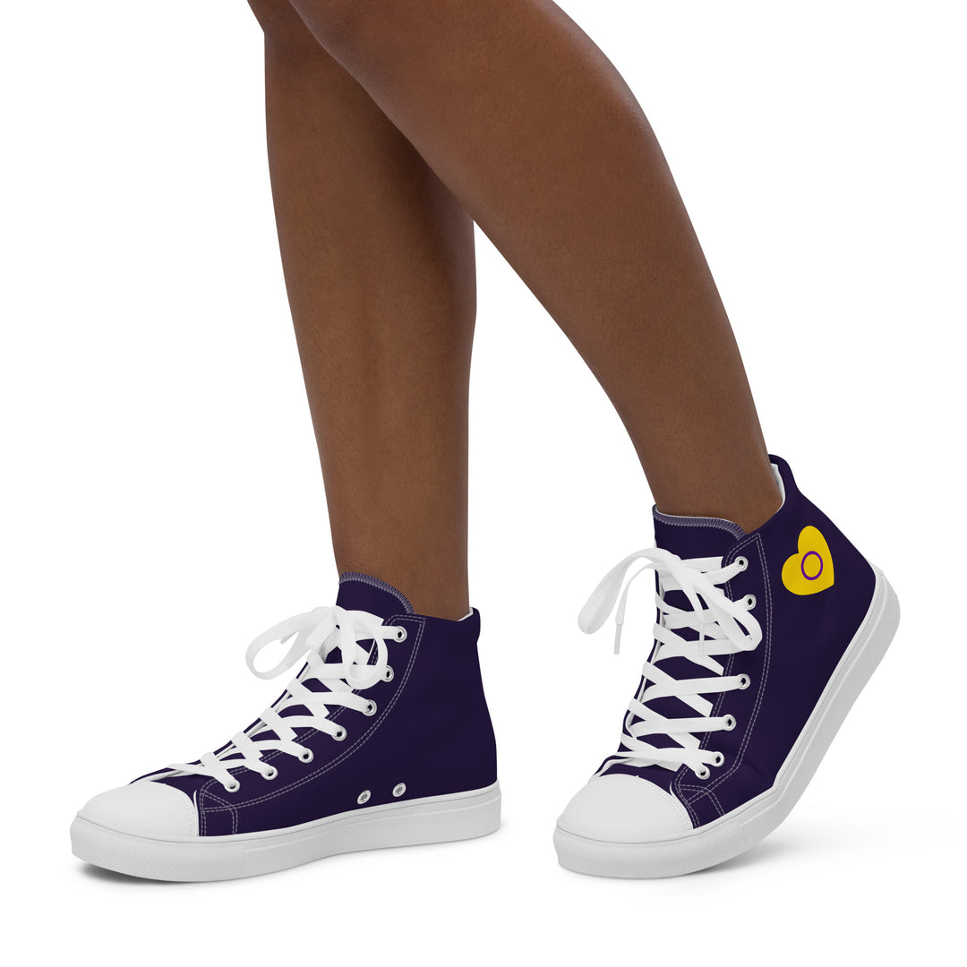 Intersex Pride Heart High Top Trainers (female sizes) High Tops The Rainbow Stores