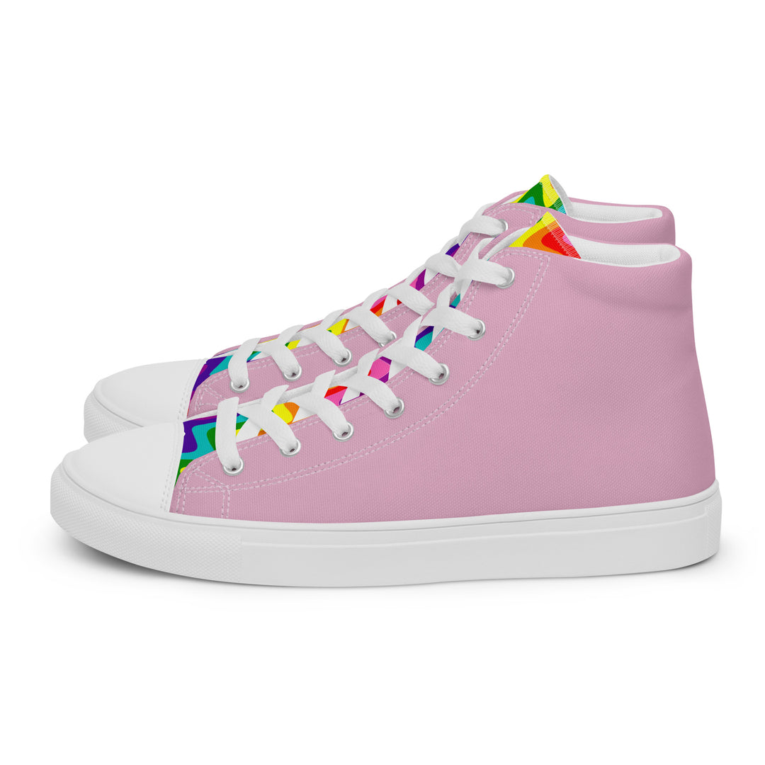 Pink and Original Pride Flag High Top Trainers (female sizes) High Tops The Rainbow Stores